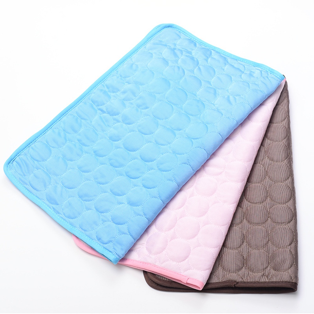 Solid Color Cooling Sleeping Mat for Summer Pet Cats Dogs Nest Supplies Pink_62*50cm - Image 3