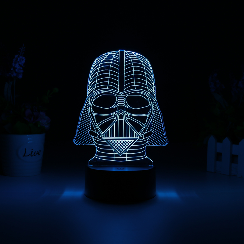 Darth Vader 3D LED Light - 7 Colors, 2 Modes, Power Through Micro USB Or AA Batteries, 5Watt - Image 3
