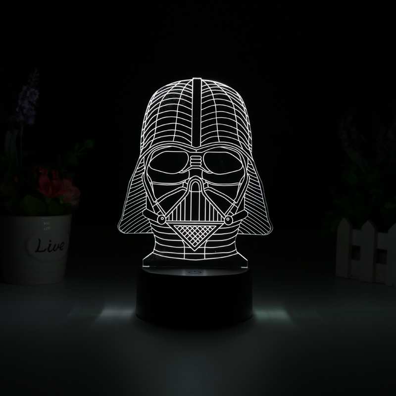 Darth Vader 3D LED Light - 7 Colors, 2 Modes, Power Through Micro USB Or AA Batteries, 5Watt - Image 2