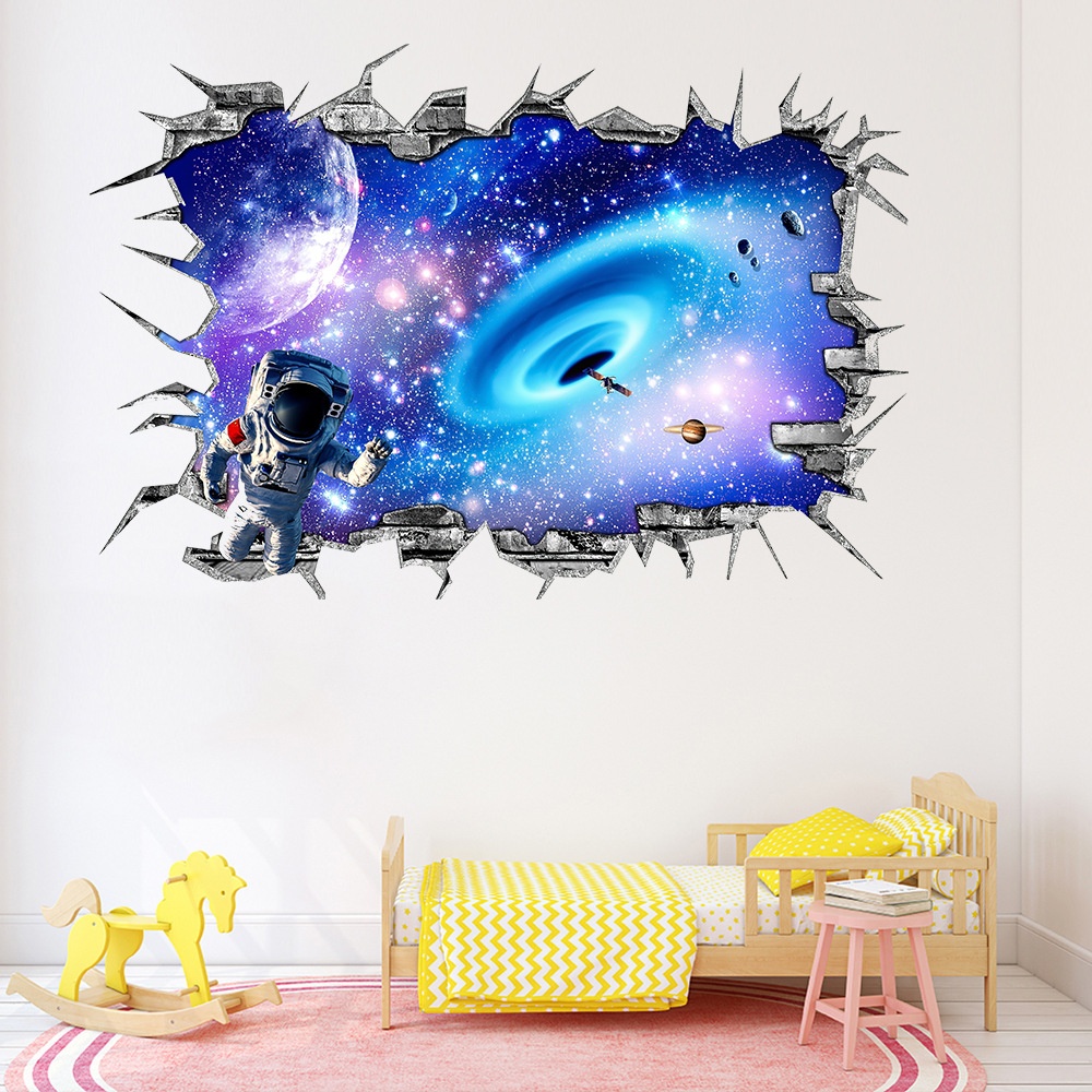 3D Wall Sticker Starry Sky Adhesive Waterproof PVC Wallpaper Decal Children's Room Decoration L-57 * 90CM - Image 3