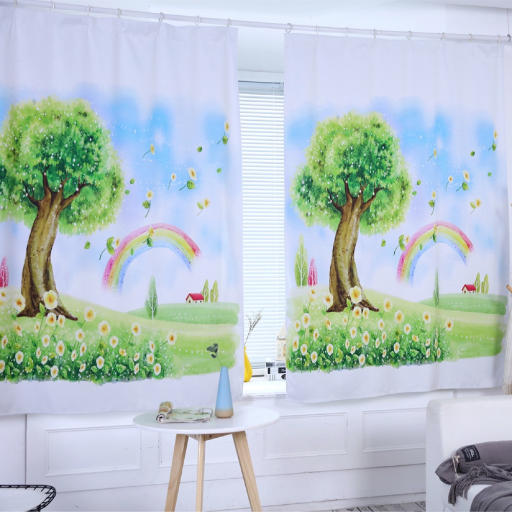 Digital Printing Shading Curtain for Living Room Home Window Decoration As shown_1.3 * 1.8 meters high - Image 3