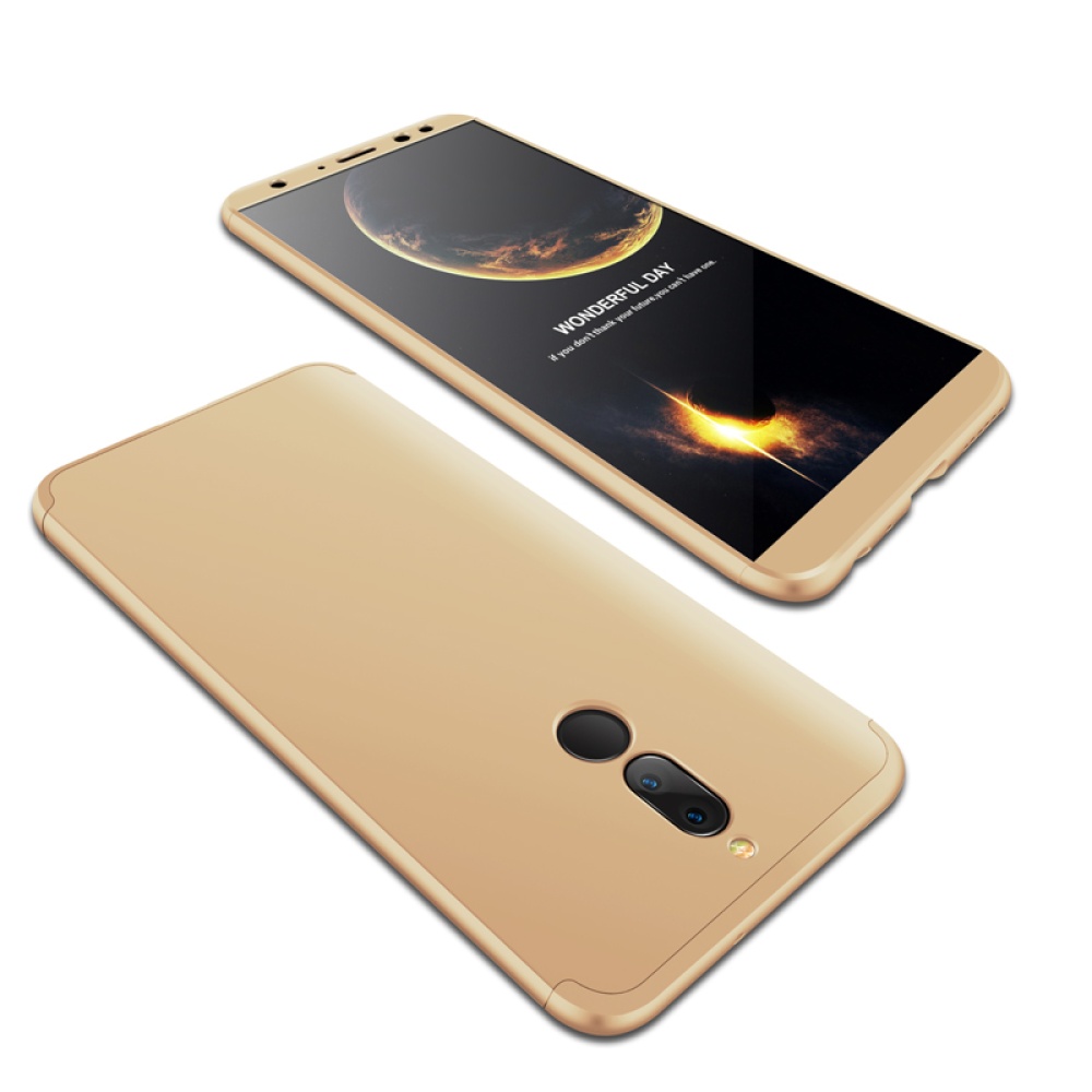 For HUAWEI MAIMANG 6/Mate 10 lite/Honor 9i(india)/Nova 2i Ultra Slim PC Back Cover Non-slip Shockproof 360 Degree Full Protective Case Gold - Image 2