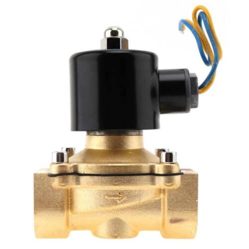 12V 1 inch Brass Electric Solenoid Valve Magnetic Water Air Normally Closed DC12V - Image 3