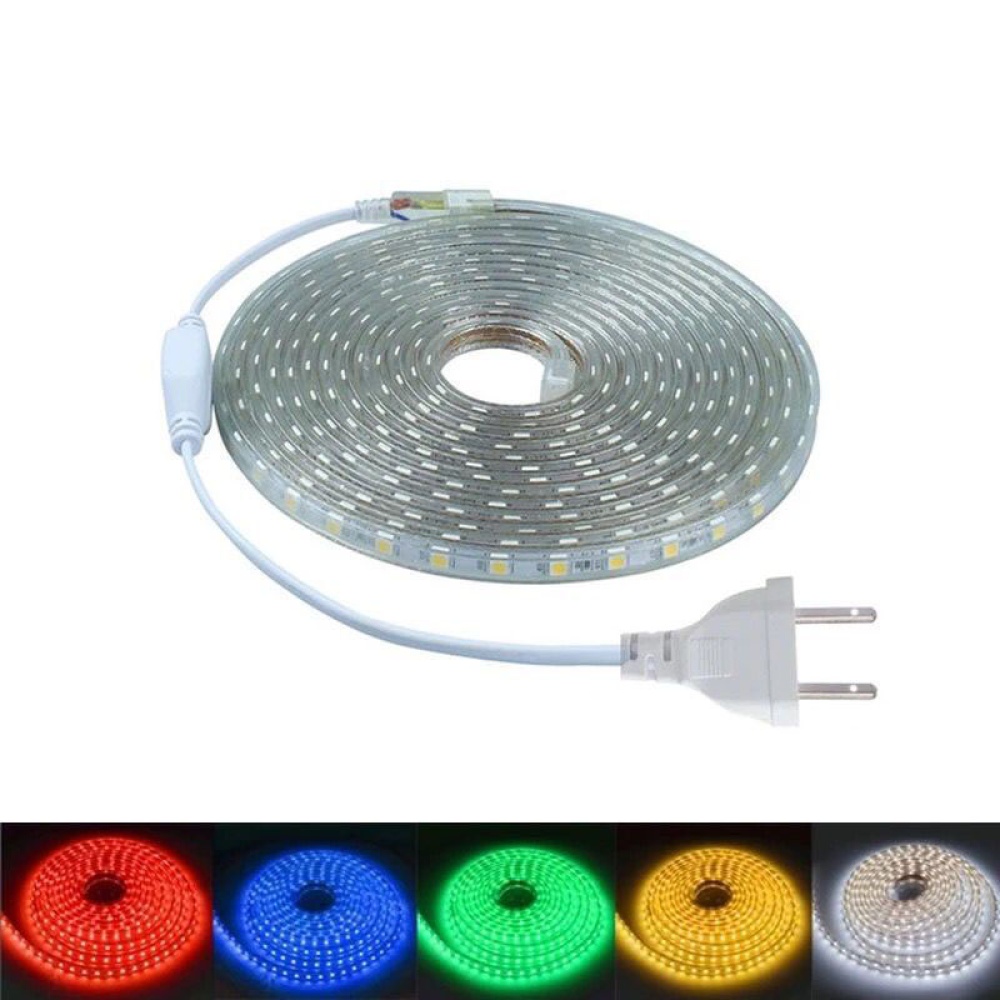 220V 5050 SMD High-voltage LED String Lights IP67 Waterproof Lamp Wedding Party Festivals Decoration White light_220V Euro plug - Image 3