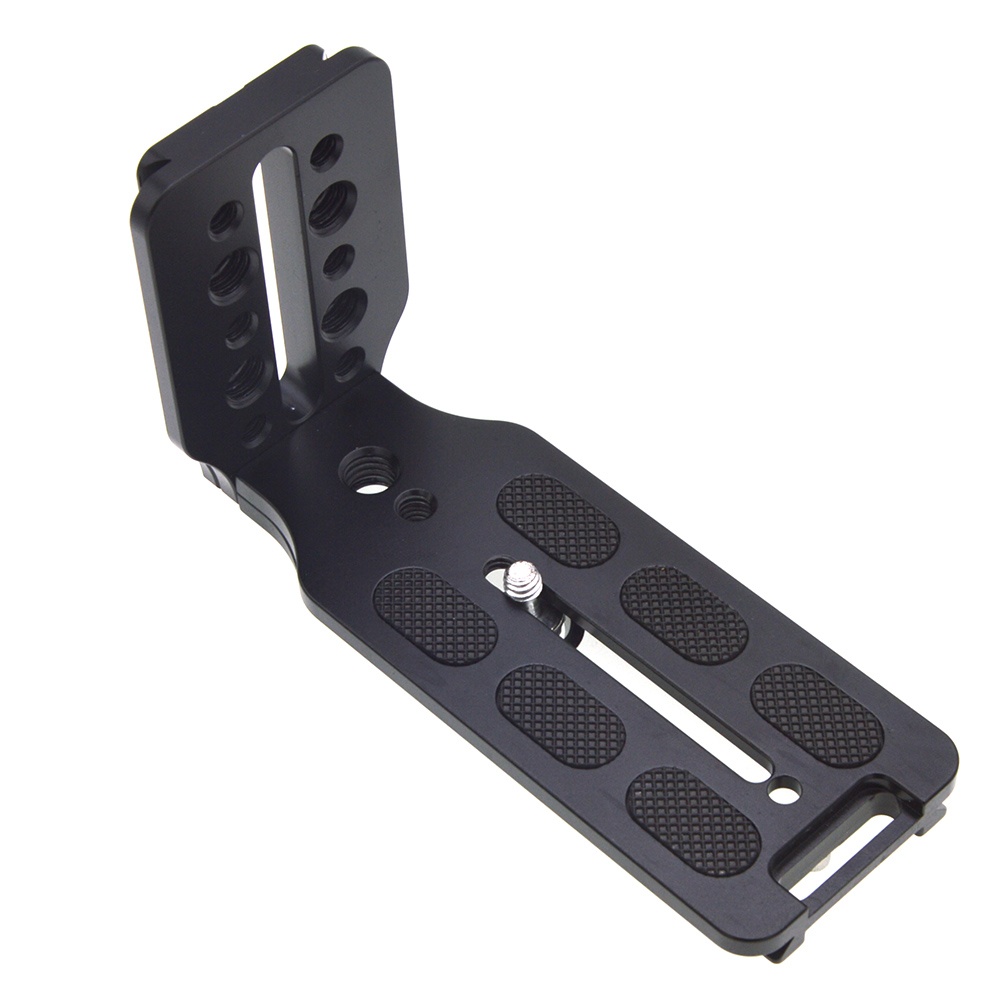 Portable 1/4 Inch Screw Extension L Bracket Plate Mount Support for Zhiyun Crane Camera Stabilizer black_L type - Image 2