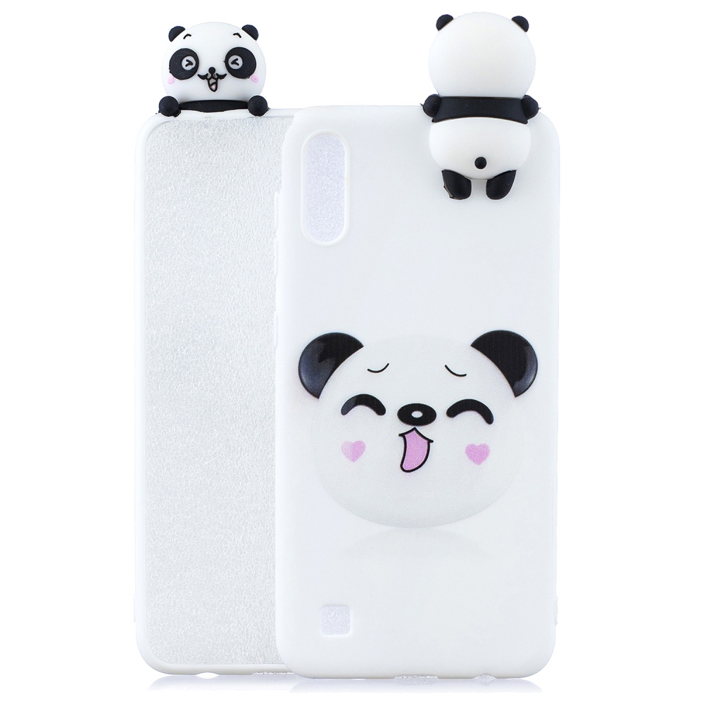 For Samsung A01 Soft TPU Case Back Cover 3D Cartoon Painting Mobile Phone Shell Smiley Panda - Image 2