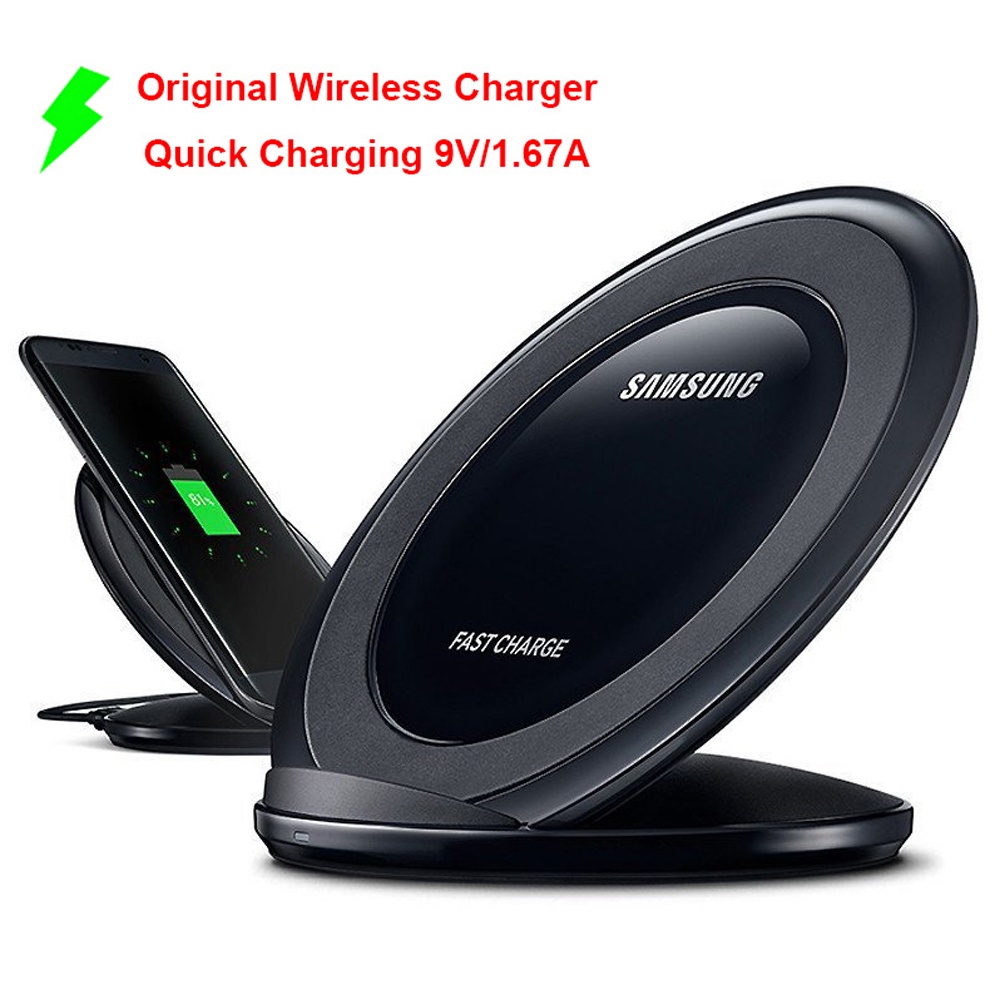 Original SAMSUNG Fast Qi Wireless Charger Pad for Samsung Galaxy S10 S9 S8 Plus S7 S6 edge Note 9 8 /iPhone X XR XS black - Image 2