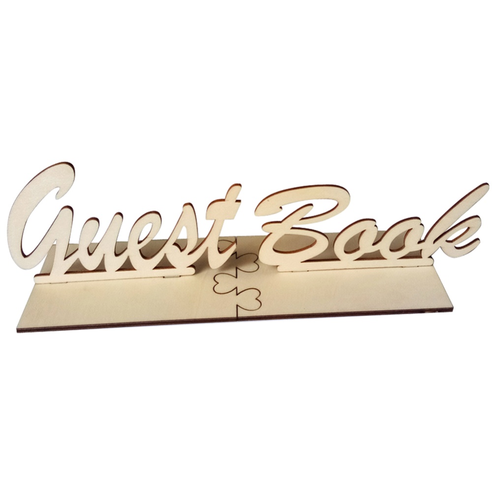 Message Wooden Guest Book Check-in Leaving Board Table Decoration for Birthday Marriage Parties