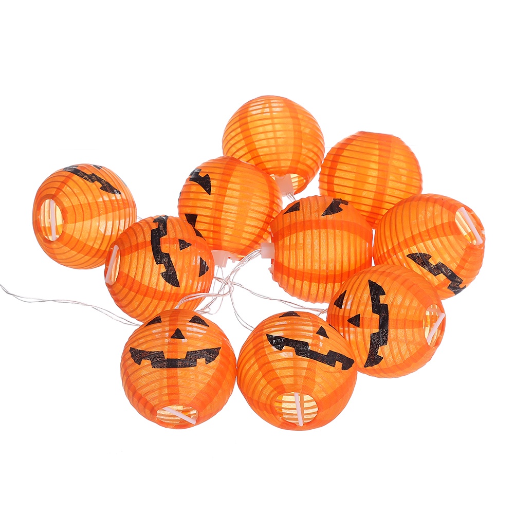 Halloween Pumpkin Lantern Horrible Face LED Light Strings Festival Decor 10LED warm white - Image 3