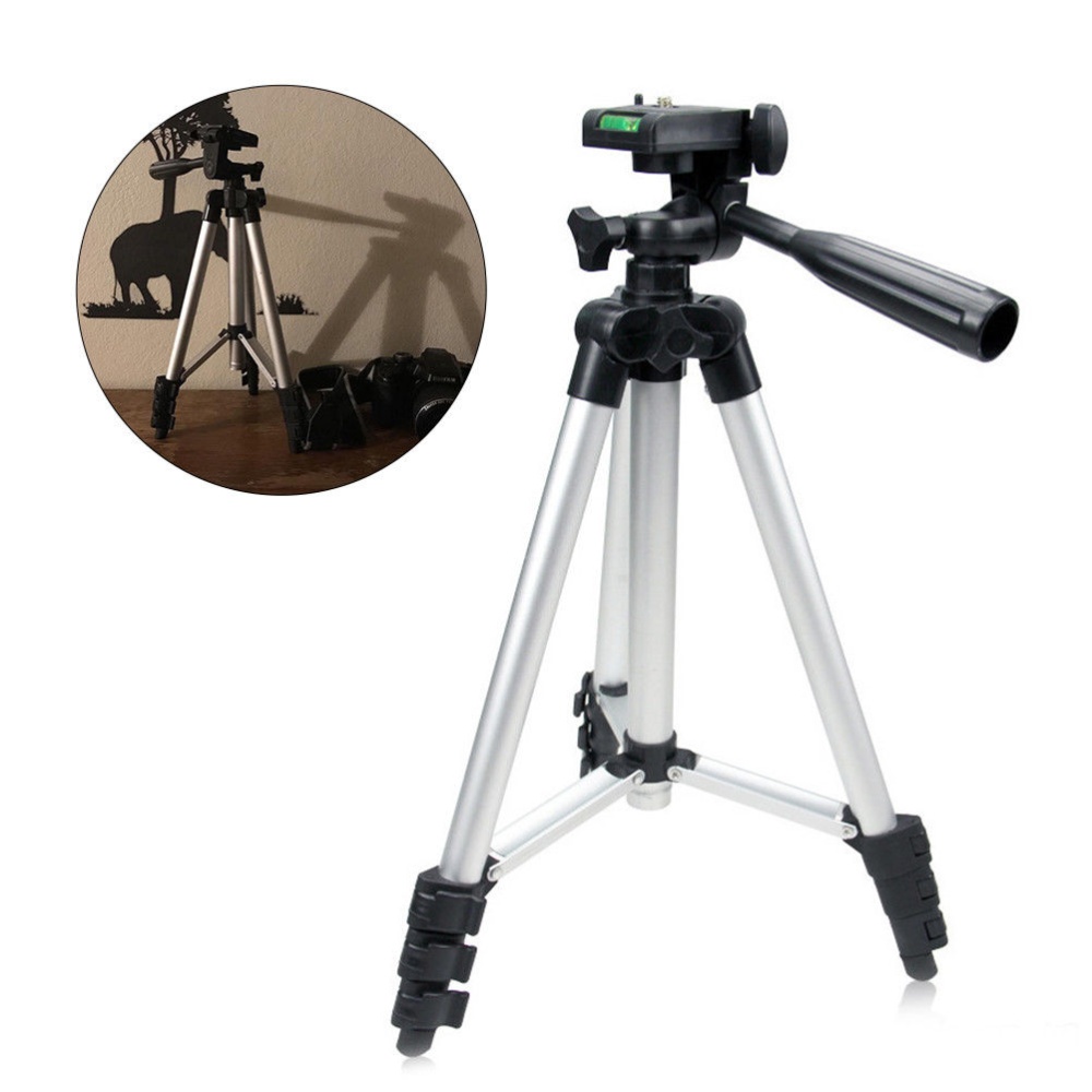 Aluminum Camera Camcorder Portable Tripod Stand Holder for Canon Nikon iPhone Silver - Image 2