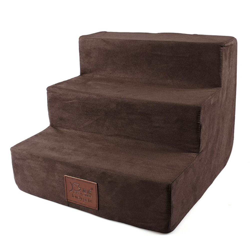 Pet Dog Cat 3 Steps Stairs Anti-slip Removable