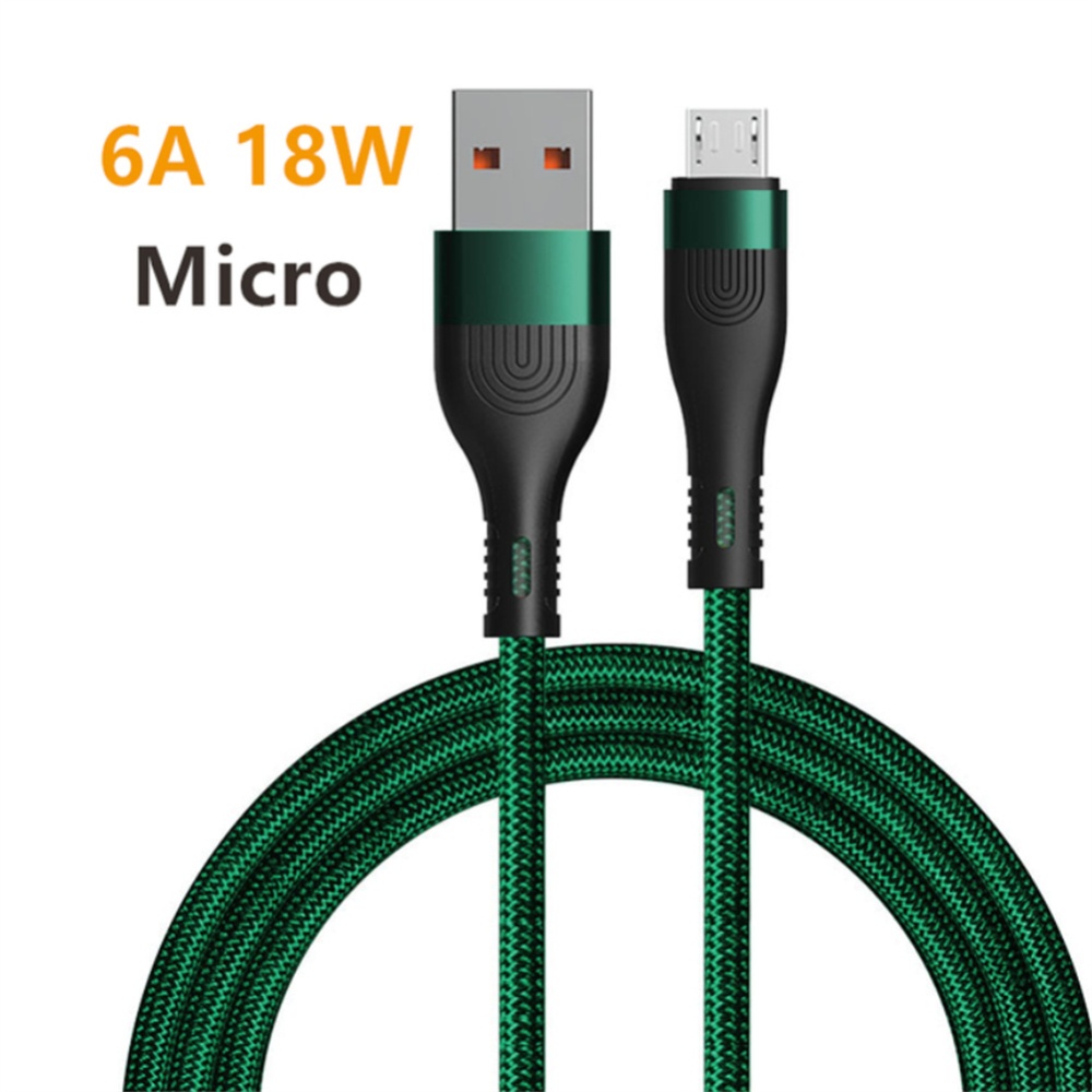 6a 66w Nylon Braided Data Cable Super Fast Charging Mobile Phone Charger For Transmission Compatible Iphone 13 Huawei Xiaomi 1 meter_micro i - Image 2