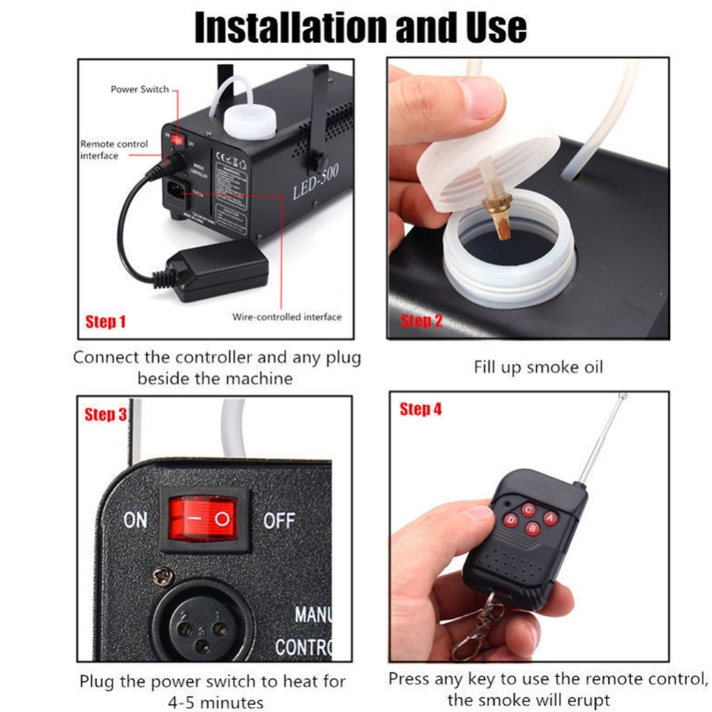 LED 500W Air Column Smoke Machine with Wireless Control Fog Fogger Stage Ejector Australian regulation - Image 3