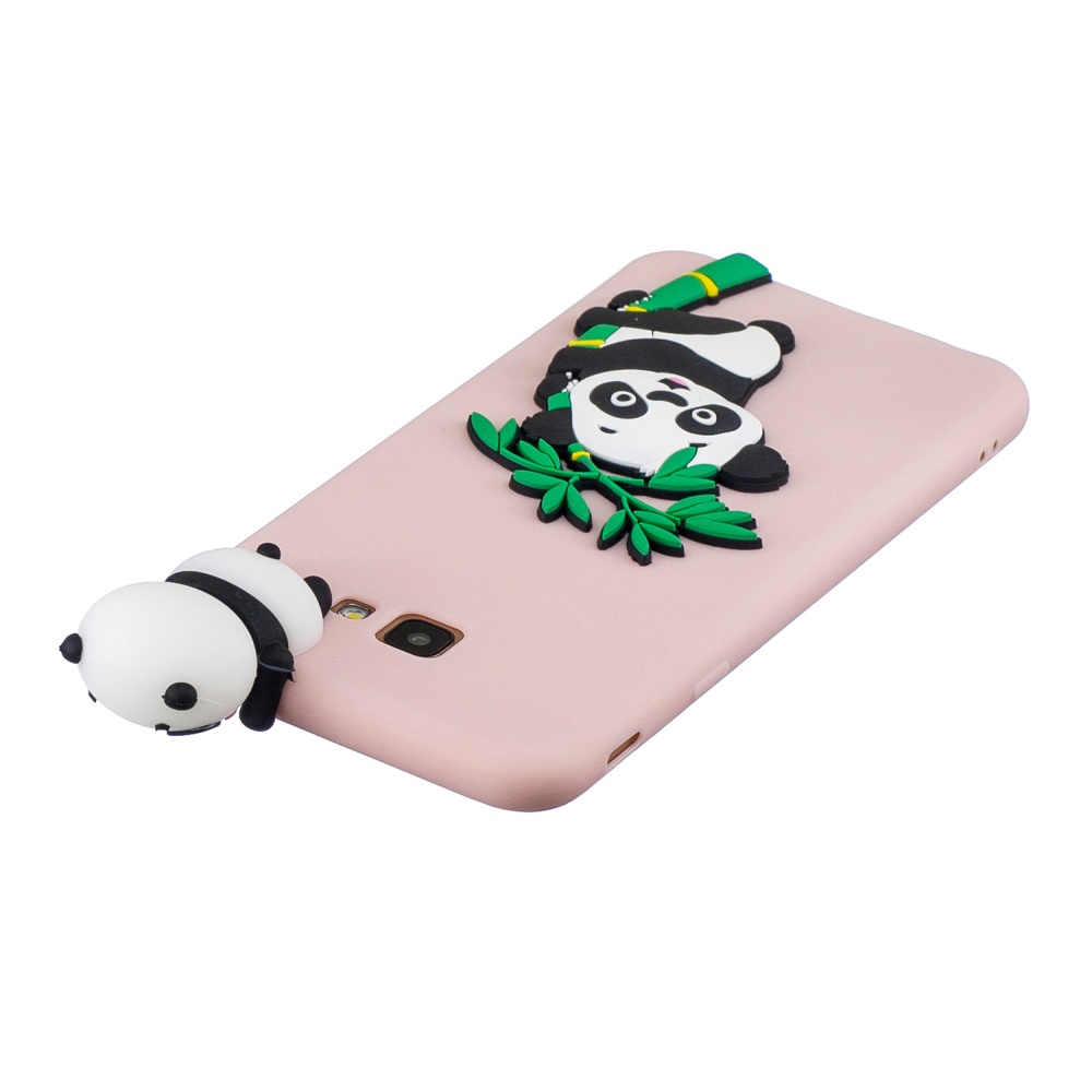 For Samsung J4 2018/J4 Plus Phone Case 3D Cartoon Panda Bamboo Cellphone Back Shell Shockproof Smartphone Cover Pink - Image 2