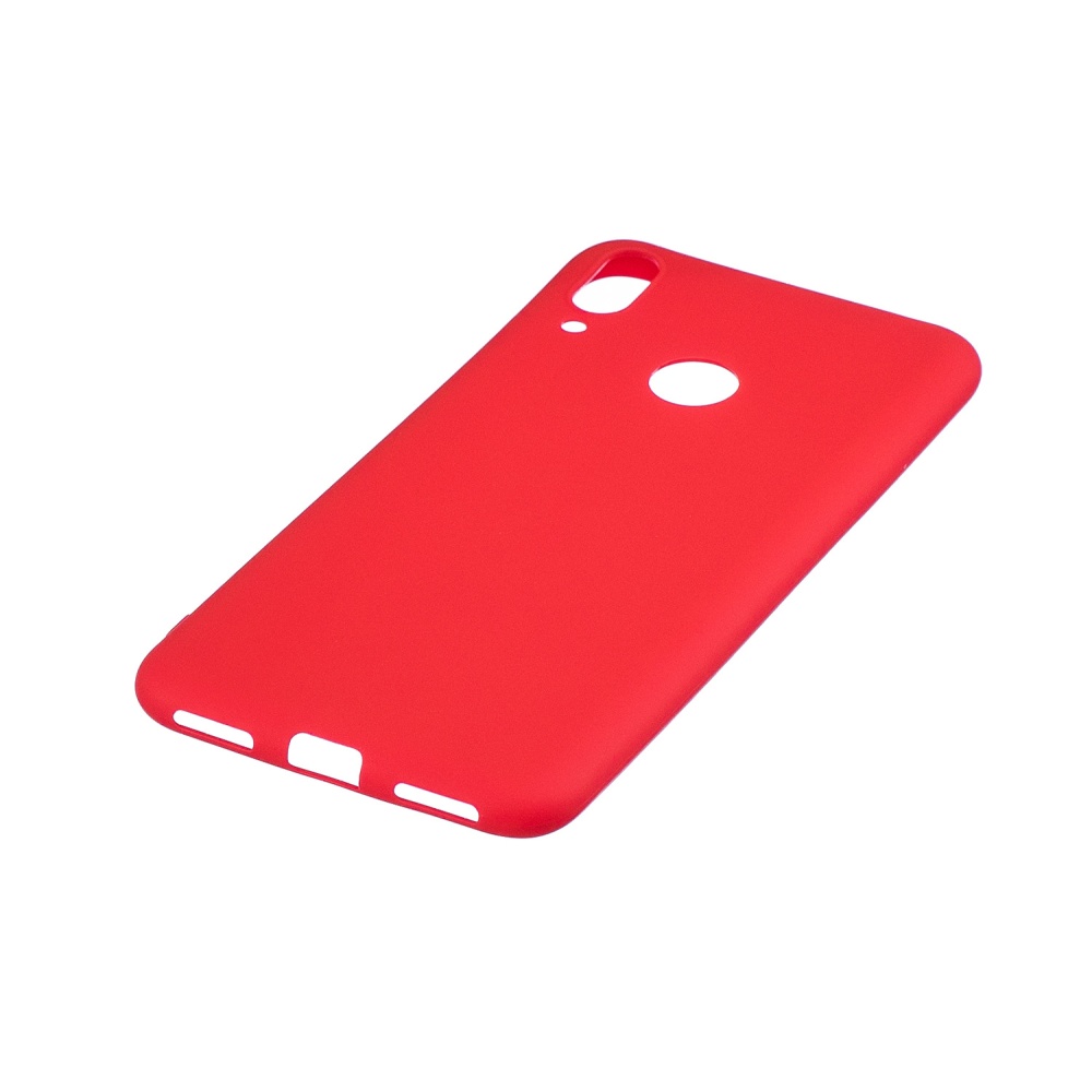 For HUAWEI Y7 2019 Lovely Candy Color Matte TPU Anti-scratch Non-slip Protective Cover Back Case red - Image 2