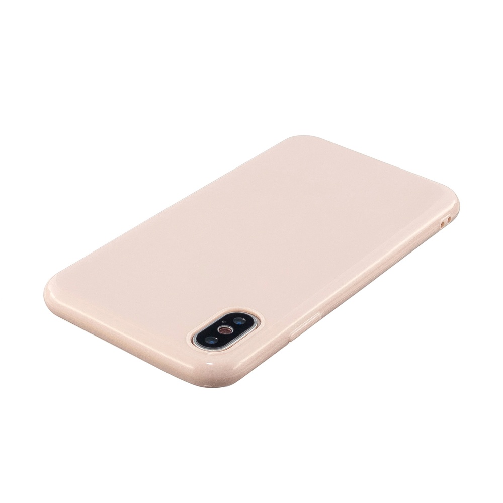 For iPhone X/XS/XS Max/XR Cellphone Cover Slim Fit Bumper Protective Case Glossy TPU Mobile Phone Shell Milk tea - Image 2