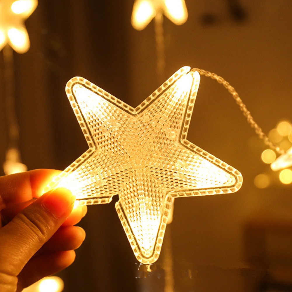 Led String Lights Star Fairy Window Curtain Indoor Tree Decoration Four colors - Image 2