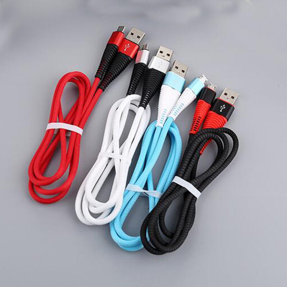 Knitted Charging Cable Lightning USB Charger Data Sync for iPhone 8 7 6s 6 5 X red - Image 2