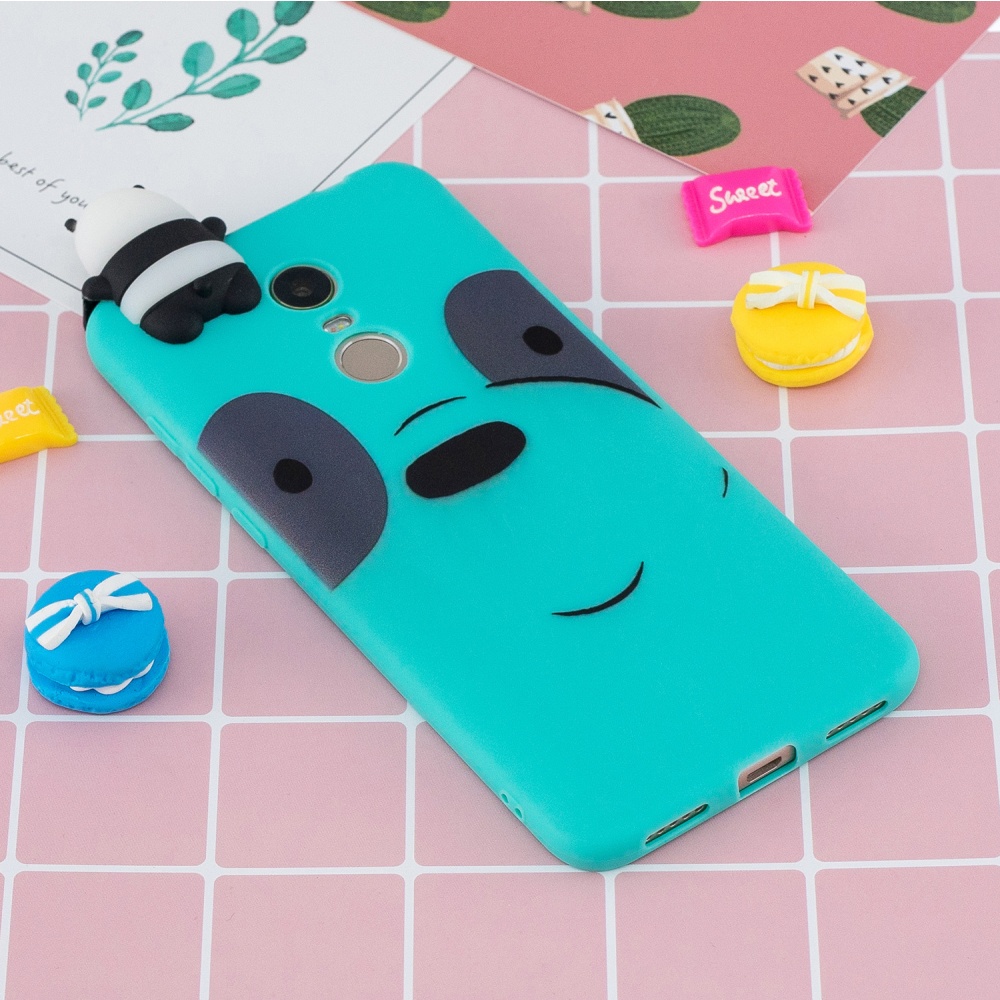 For Redmi 8/8A/5/Note 8T Mobile Phone Case Cute Cellphone Shell Soft TPU Cover with Cartoon Pig Duck Bear Kitten Lovely Pattern Light blue - Image 2