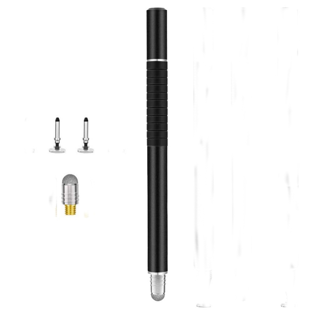 Stylus Pen Capacitive Touch Screen High Accuracy Active +Rubber Nib+Fiber Nib Silver - Image 3