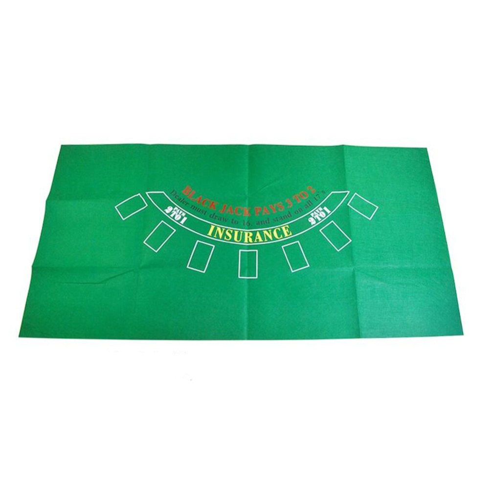 Game Tablecloth Table Felt Non-woven Cloth Waterproof Mat Black Jack Roulette As shown