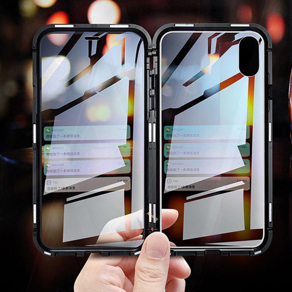 Front + Back Tempered Glass 360 Full Magnetic Case for iPhone X XS MAX XR - Image 2