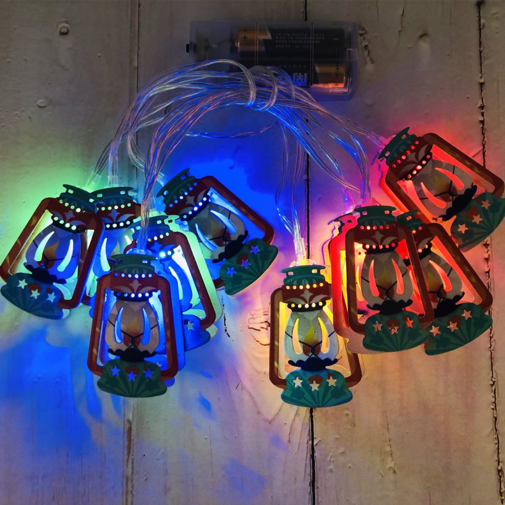 Led Iron Art String Light Arabic Lantern for Ramadan Decoration color - Image 2