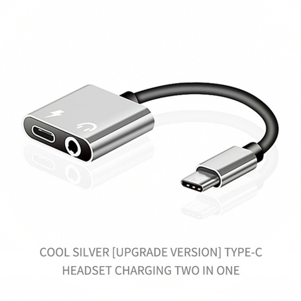 USB Type C Audio Adapter Type-C to 3.5mm Jack Earphone Converter Cable for Samsung S8 Huawei mate 9 LG G5 G6 Xiaomi 6 Silver - Image 2