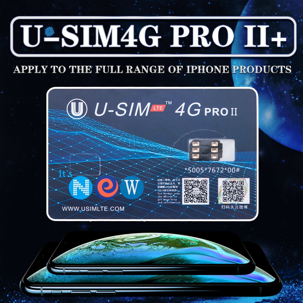 U-SIM4G Pro II Unlock SIM Card Nano-SIM Compatible for iOS 12 iPhone XS Max As shown - Image 2