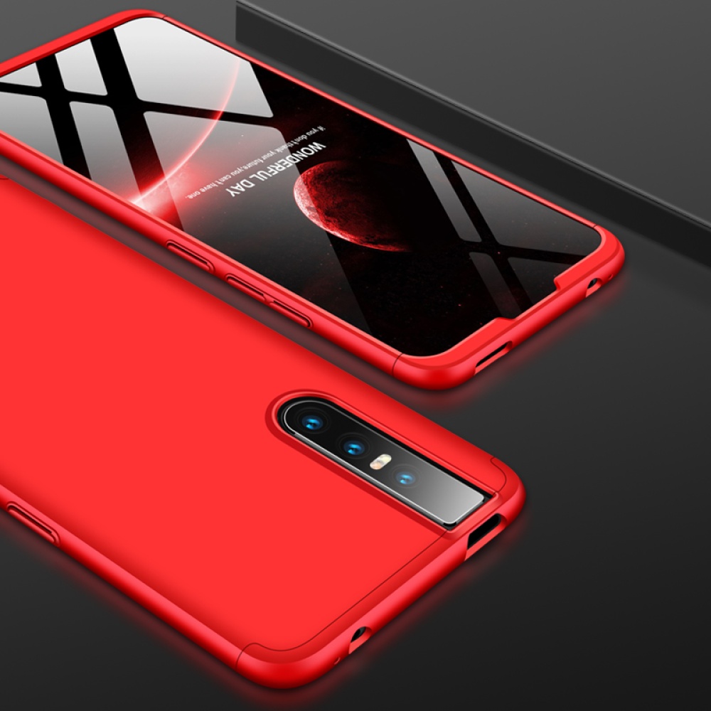 For VIVO V15pro Ultra Slim PC Back Cover Non-slip Shockproof 360 Degree Full Protective Case red - Image 2