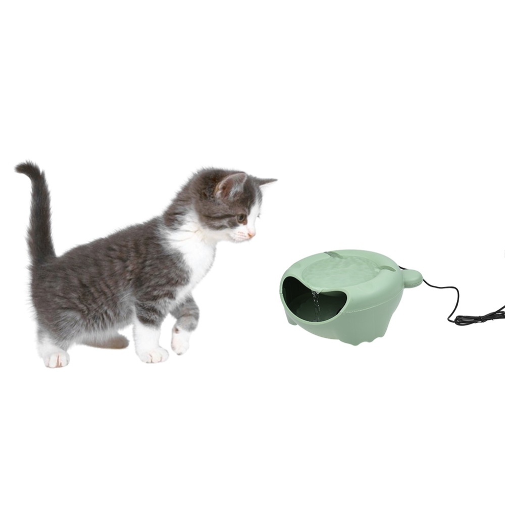 Automatic Pet Water Fountain Electric Dispenser for Small Cat Dog - USB Version, Green - Image 3