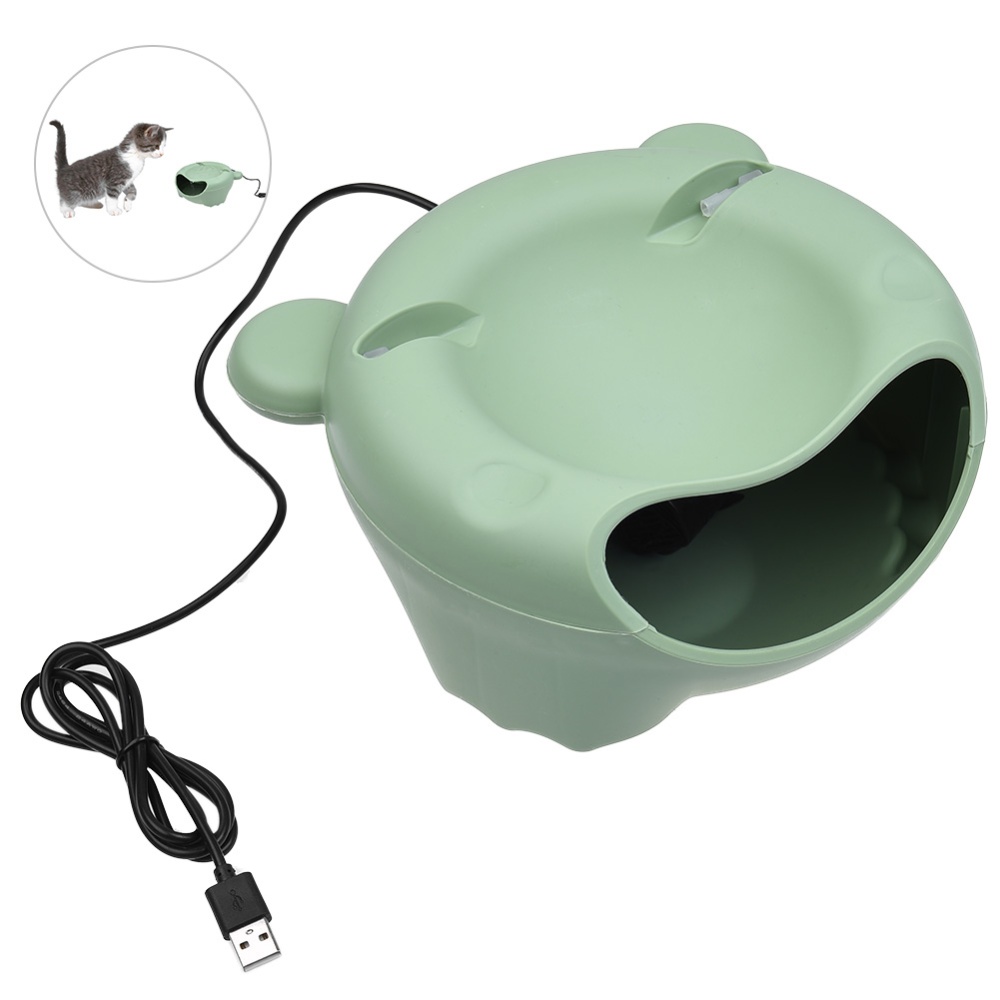 Automatic Pet Water Fountain Electric Dispenser for Small Cat Dog - USB Version, Green - Image 2