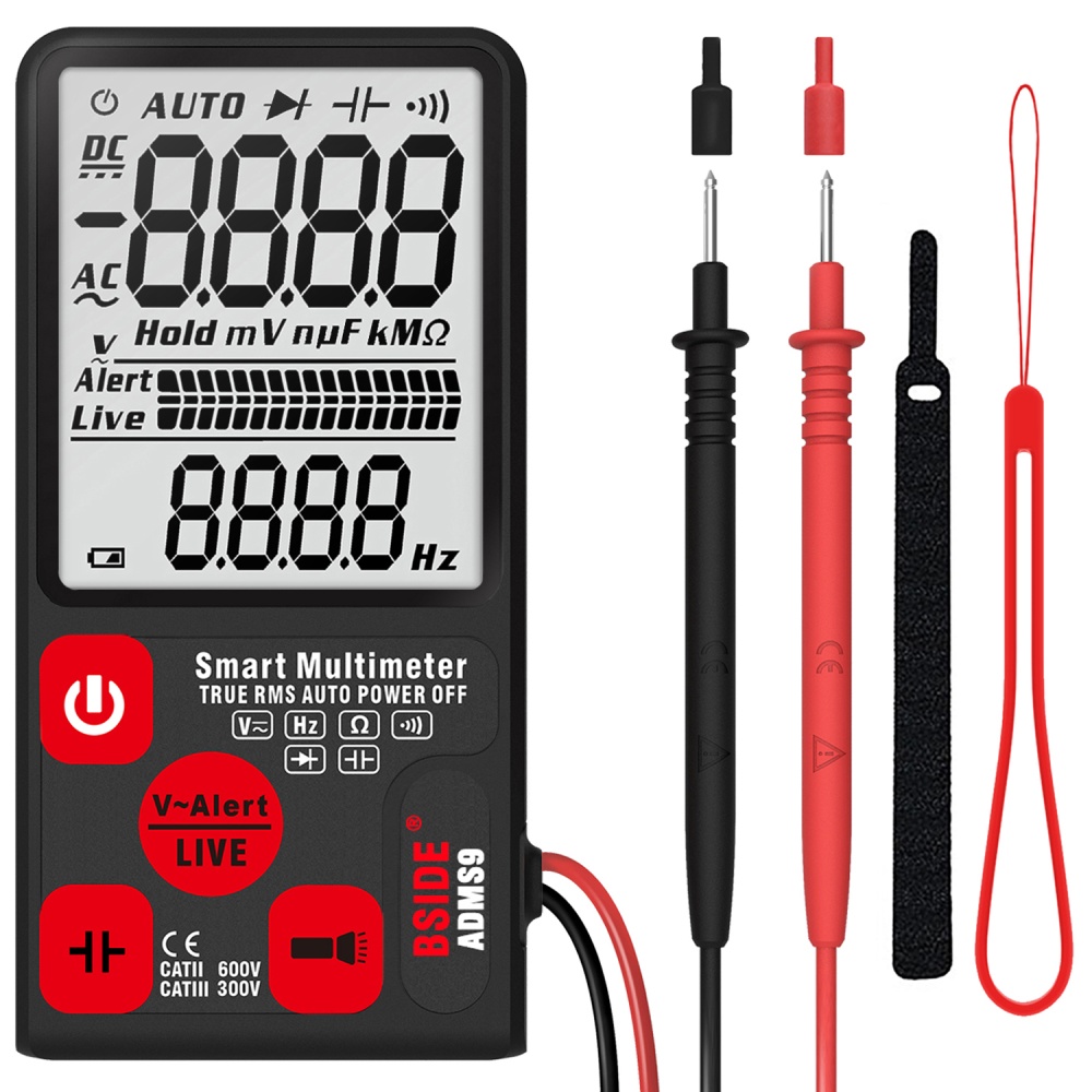 BSIDE ADMS9 Tester Voltmeter Ohm Resistance NCV Continuity Test - Image 2