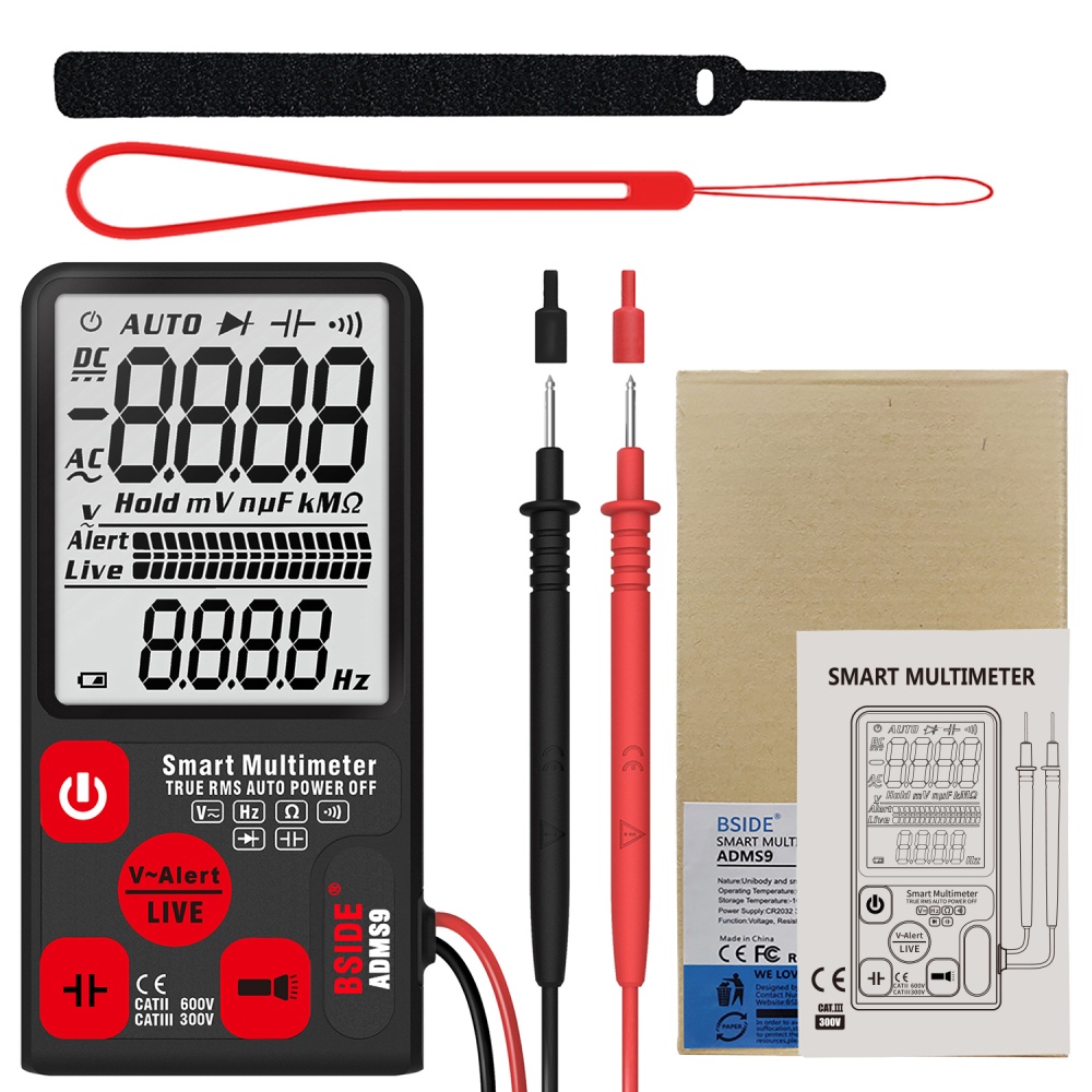 BSIDE ADMS9 Tester Voltmeter Ohm Resistance NCV Continuity Test - Image 3