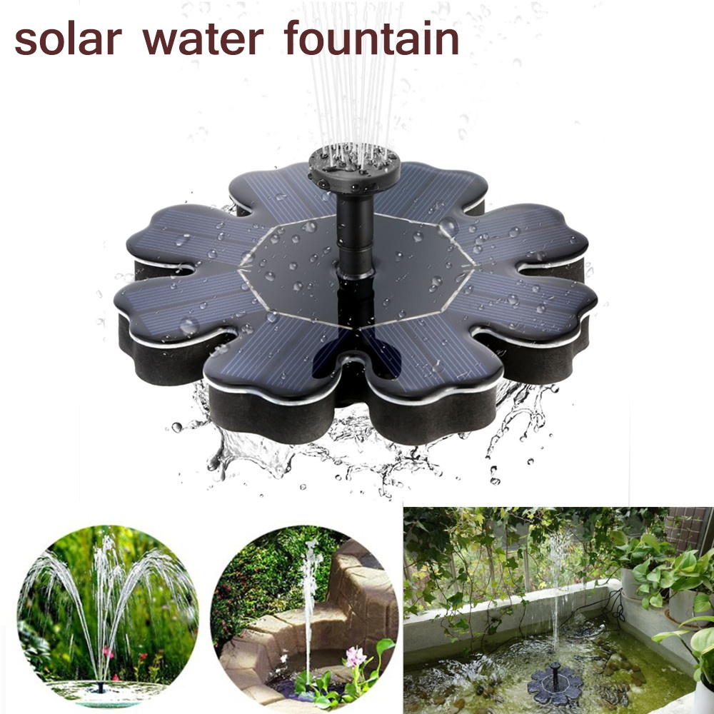 Floating Solar Fountain Flower-shape Water Pump for Outdoor Birdbath Pool Garden Decoration - Image 3