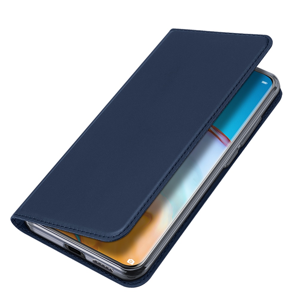 DUX DUCIS For HUAWEI P40 Leather Mobile Phone Cover Magnetic Protective Case Bracket with Cards Slot blue - Image 2