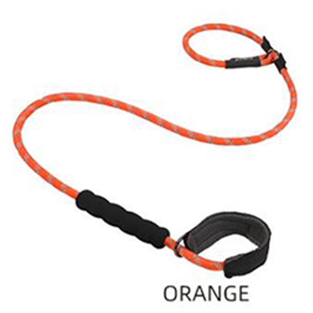 Reflective Nylon Dog Training Traction Rope Walking Pet Round P Orange