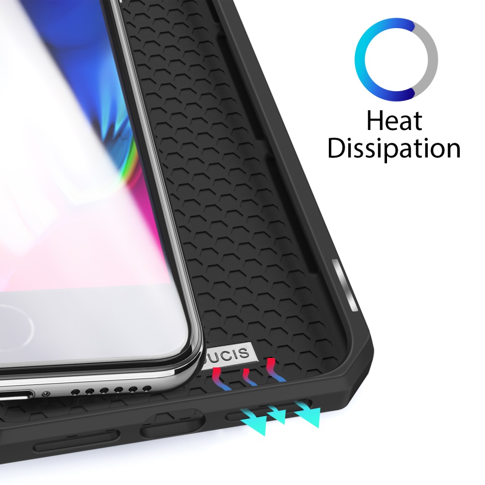 DUX DUCIS For iPhone 9 Fall Resistant Mobile Phone Cover Magnetic Leather Protective Case Bracket black - Image 2