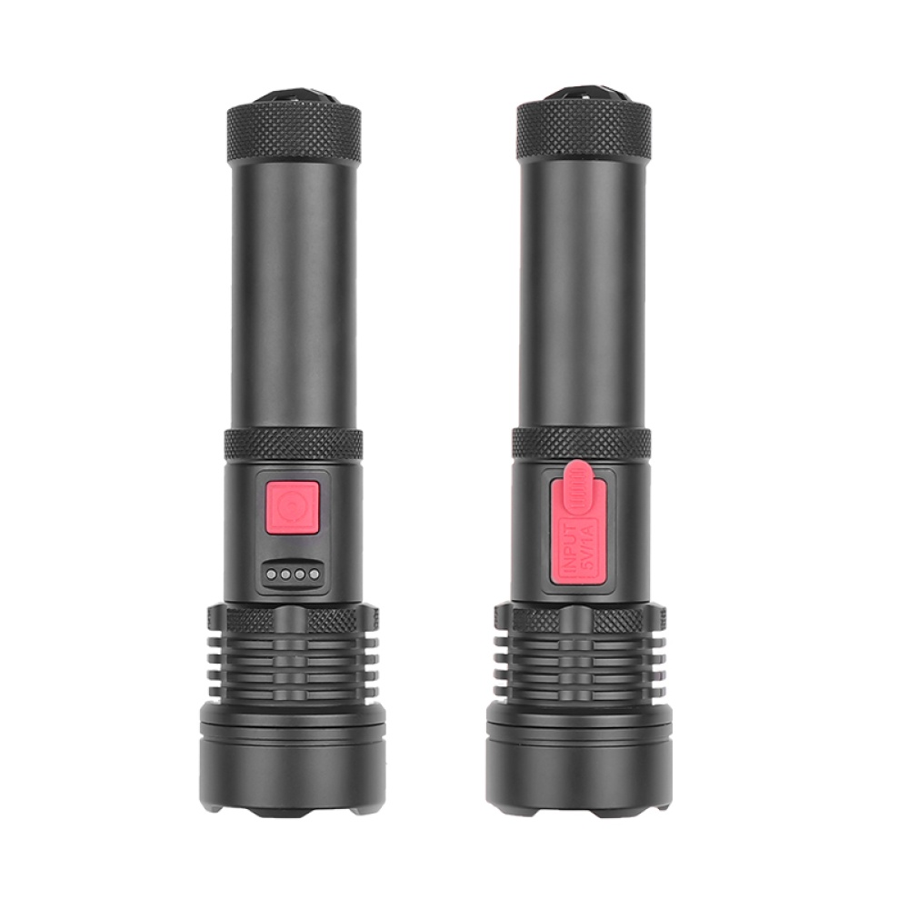 XHP 50 LED Flashlight USB Rechargeable Torch with Battery for Outdoor Camping black_Model 1478 - Image 2