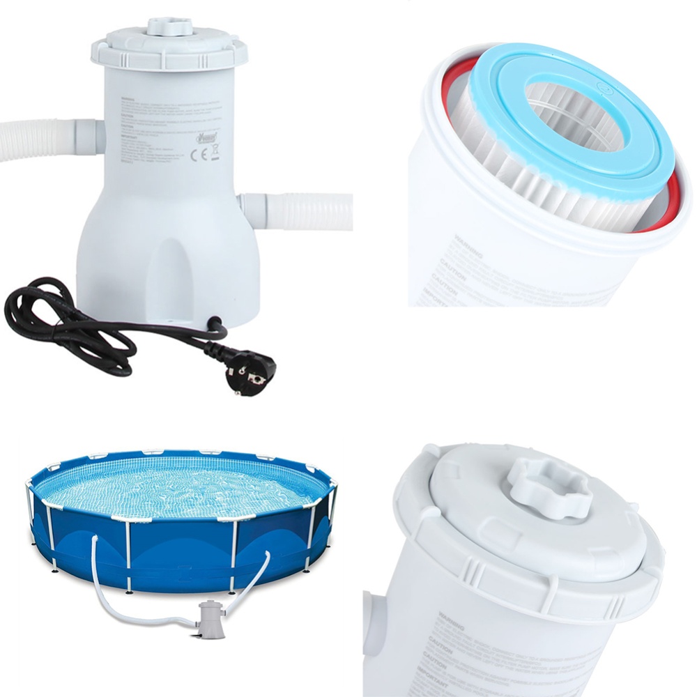 Swimming Pool Filter Pump Reusable Water Cleaner Electric European regulations - Image 2