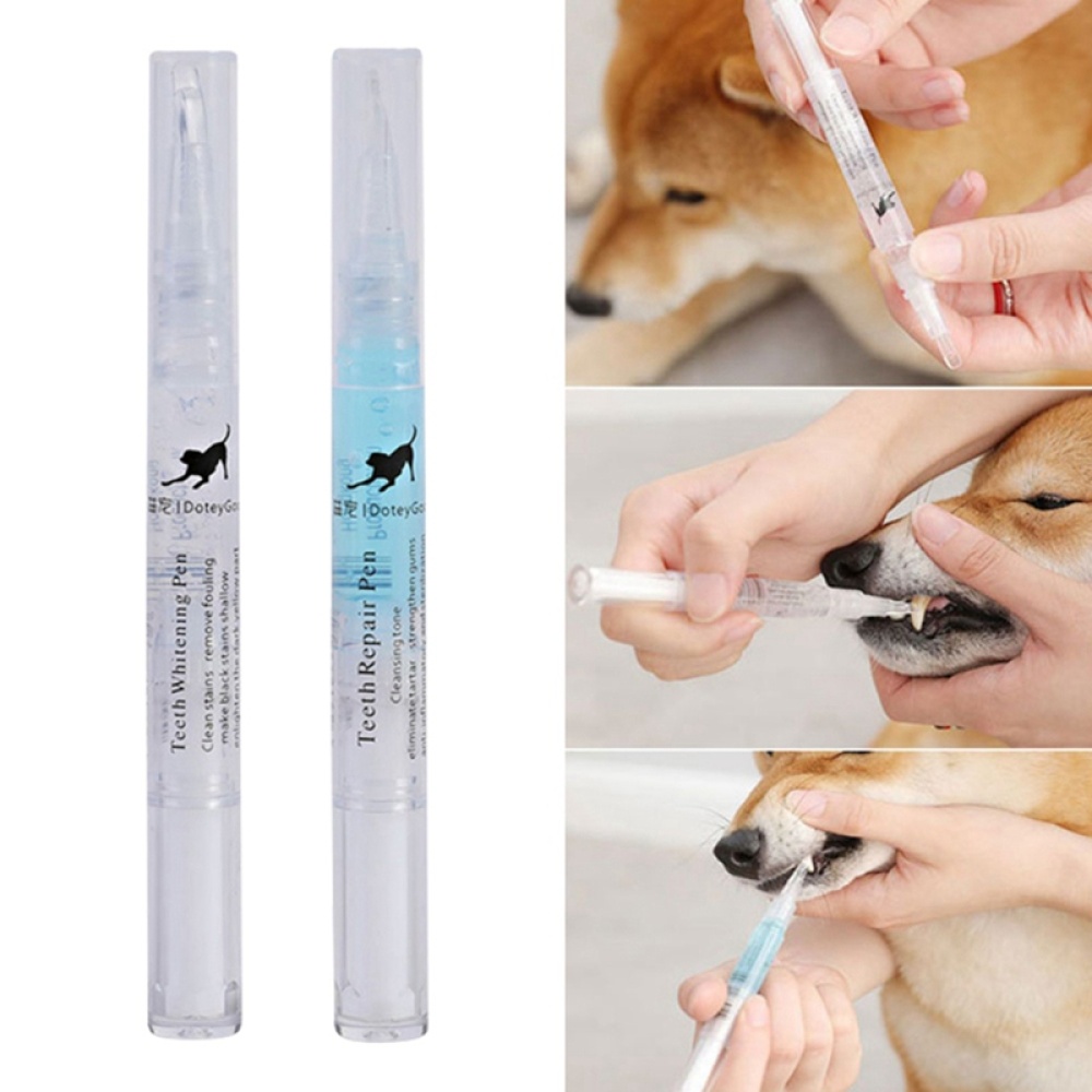 Pet Teeth Cleaning Kit Beauty Toothbrush Dog Cat Tartar Dental Stone Pen 5ml-2 pieces/box - Image 2