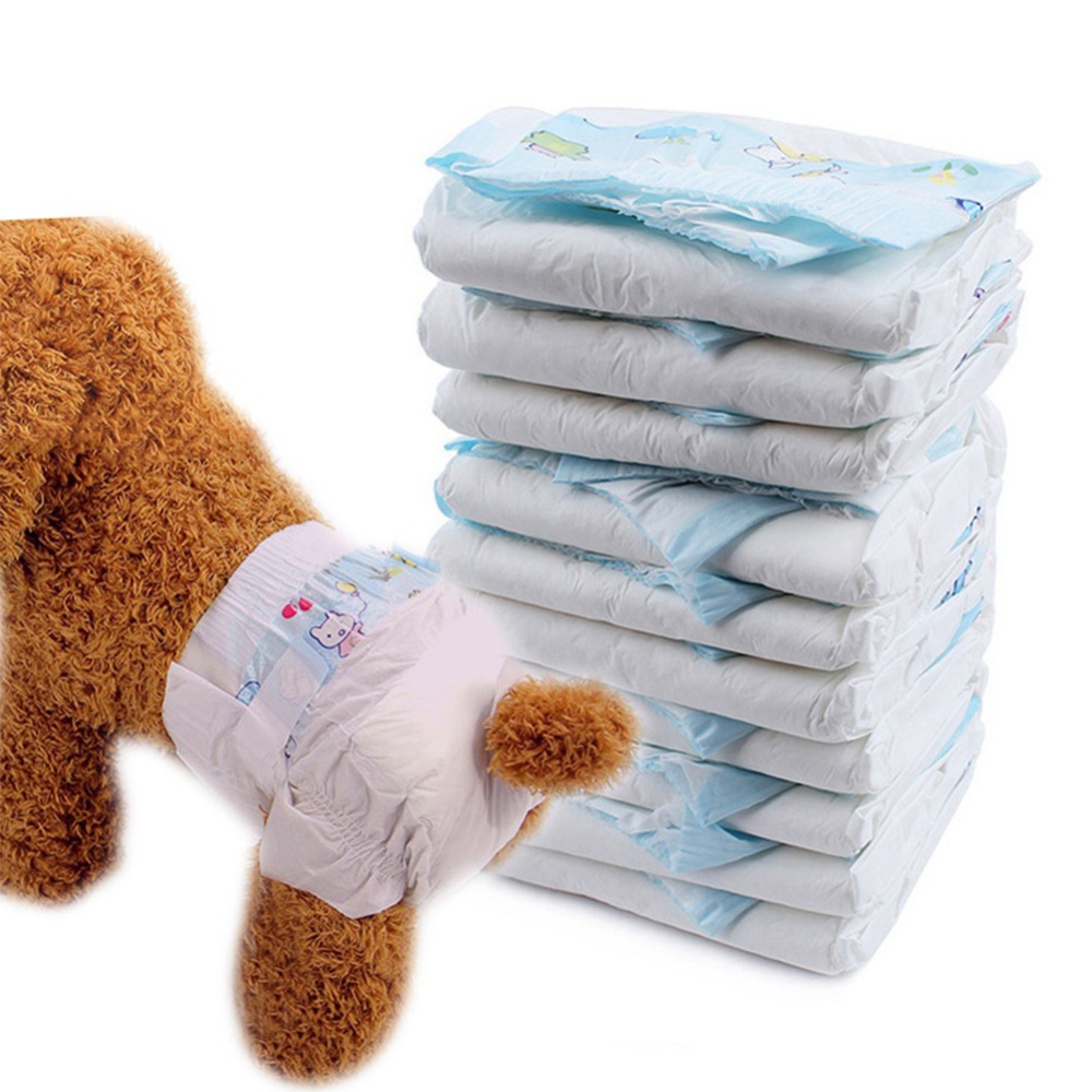 10Pcs Pet Diapers Puppy Disposable Nappies Physiological Pants for Female Dog As shown_M number - waist circumference 24-41cm, suitable weig - Image 3