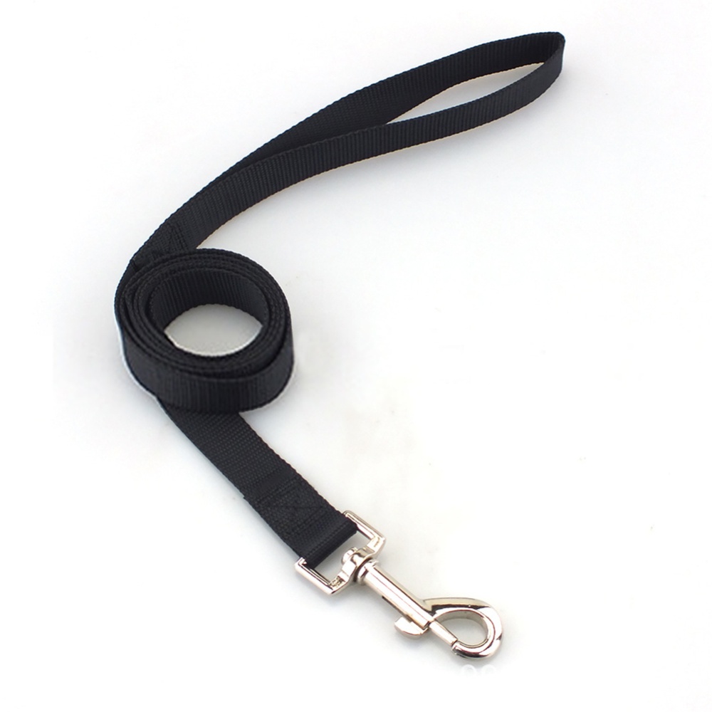 Simulate Nylon Candy Color Pet Lead Leash with Clip for Dog Collar Harness black_L