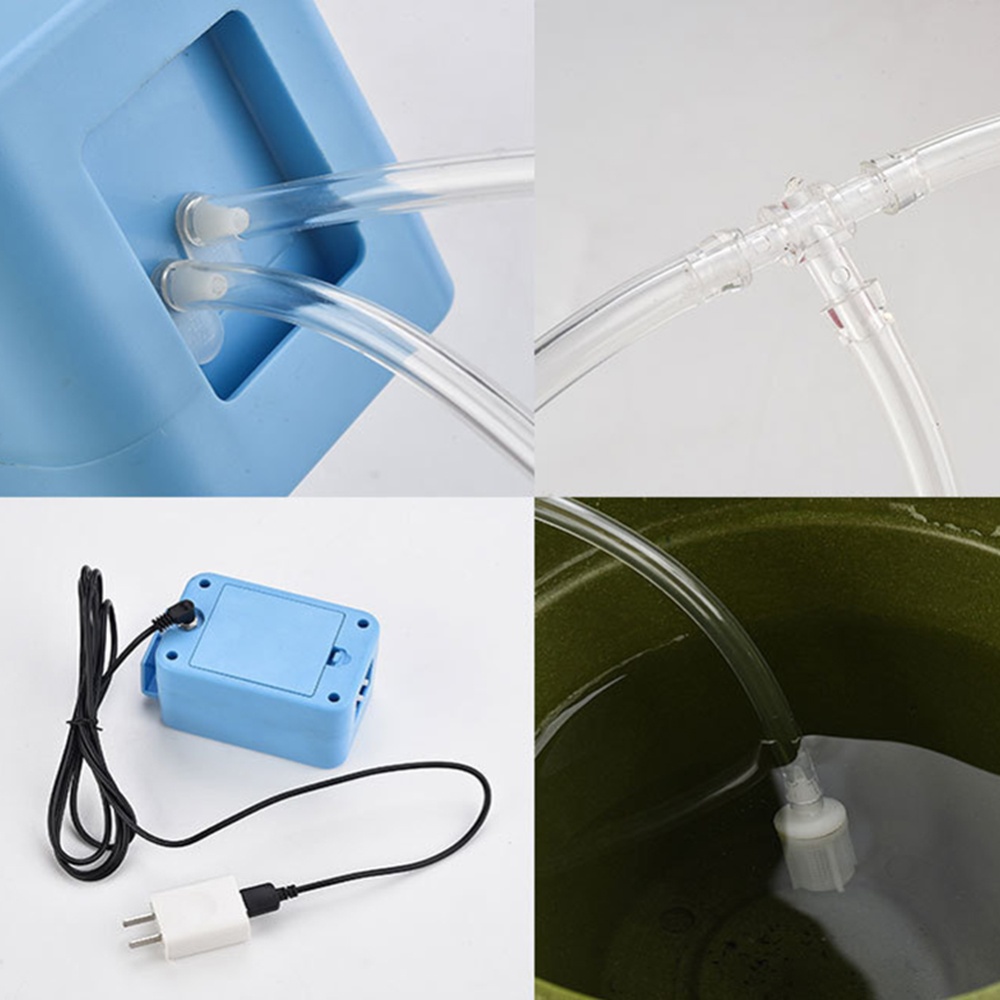 Automatic Drip Irrigation Pump Watering Set with Timer for Garden blue - Image 3