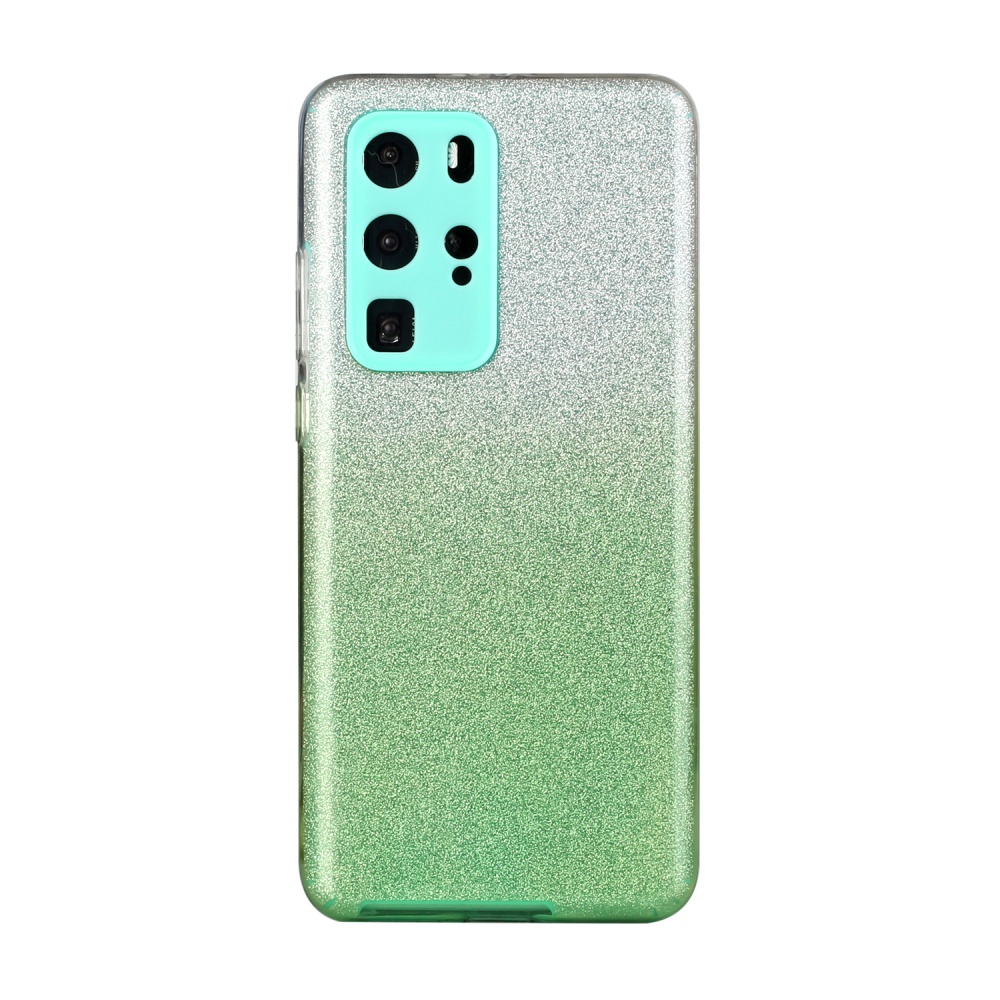 for HUAWEI P20 LITE/P30 LITE/P40 LITE/Nova6SE/Nova 7i Phone Case Gradient Color Glitter Powder Cover with Airbag Bracket green - Image 2