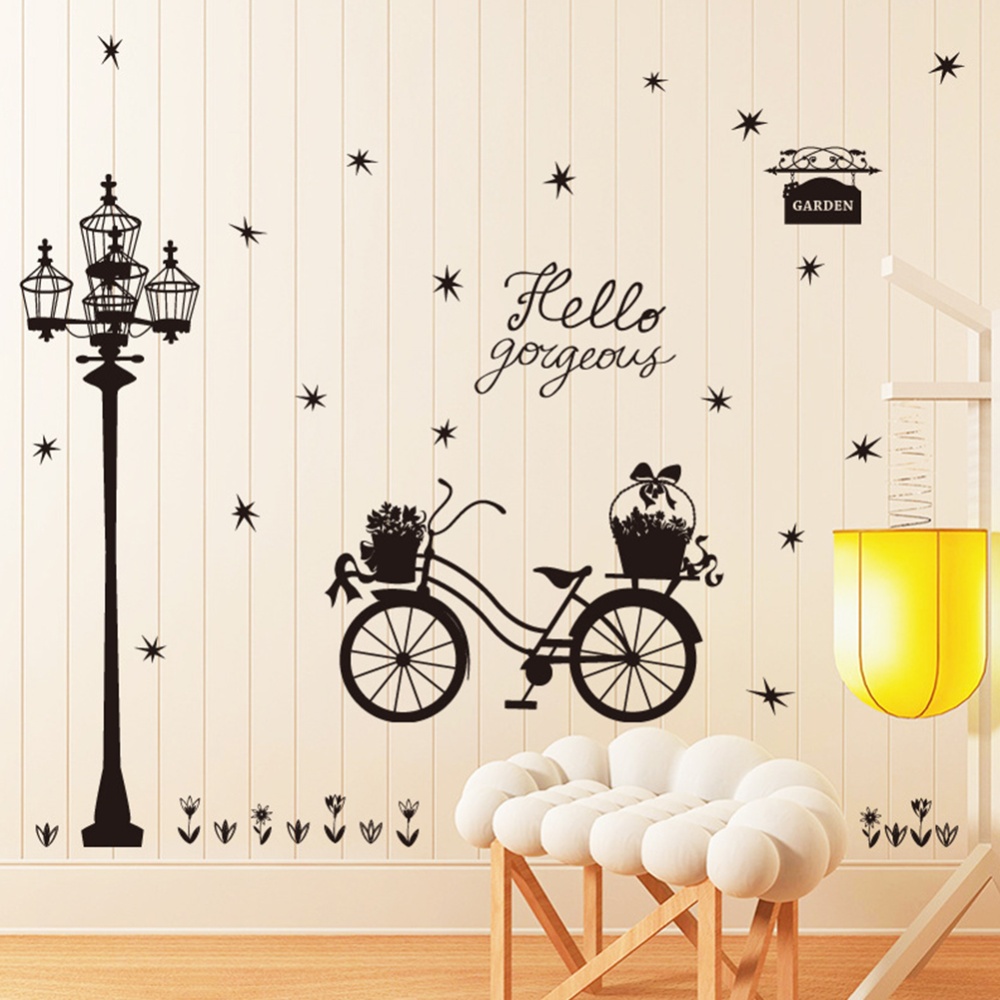 Removable Wall Stickers Self Adhesive Street Lamps Pattern Diy Home Bedroom Decor Decals 60 * 90cm - Image 3