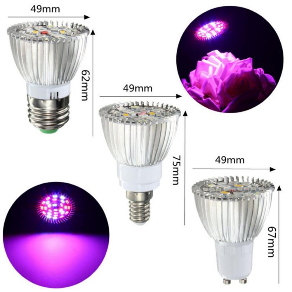 10W LED Full Spectrum Plant Grow Light Lamp for Indoor Garden Greenhouse Supplies E14 - Image 2