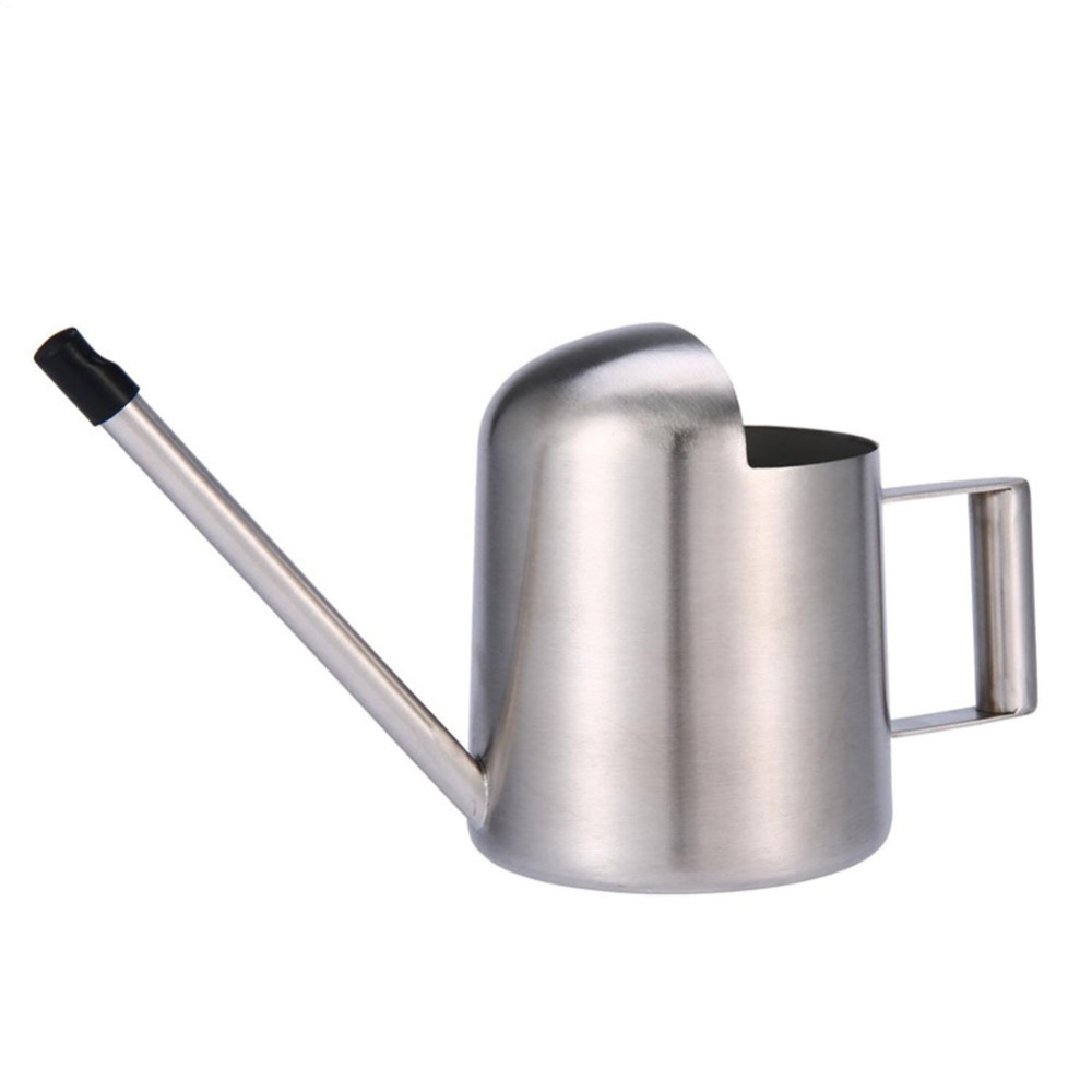 300ML Household Stainless Steel Watering Can Kettle Garden Water Bottle Plant Flower Sprinkling Pot Silver