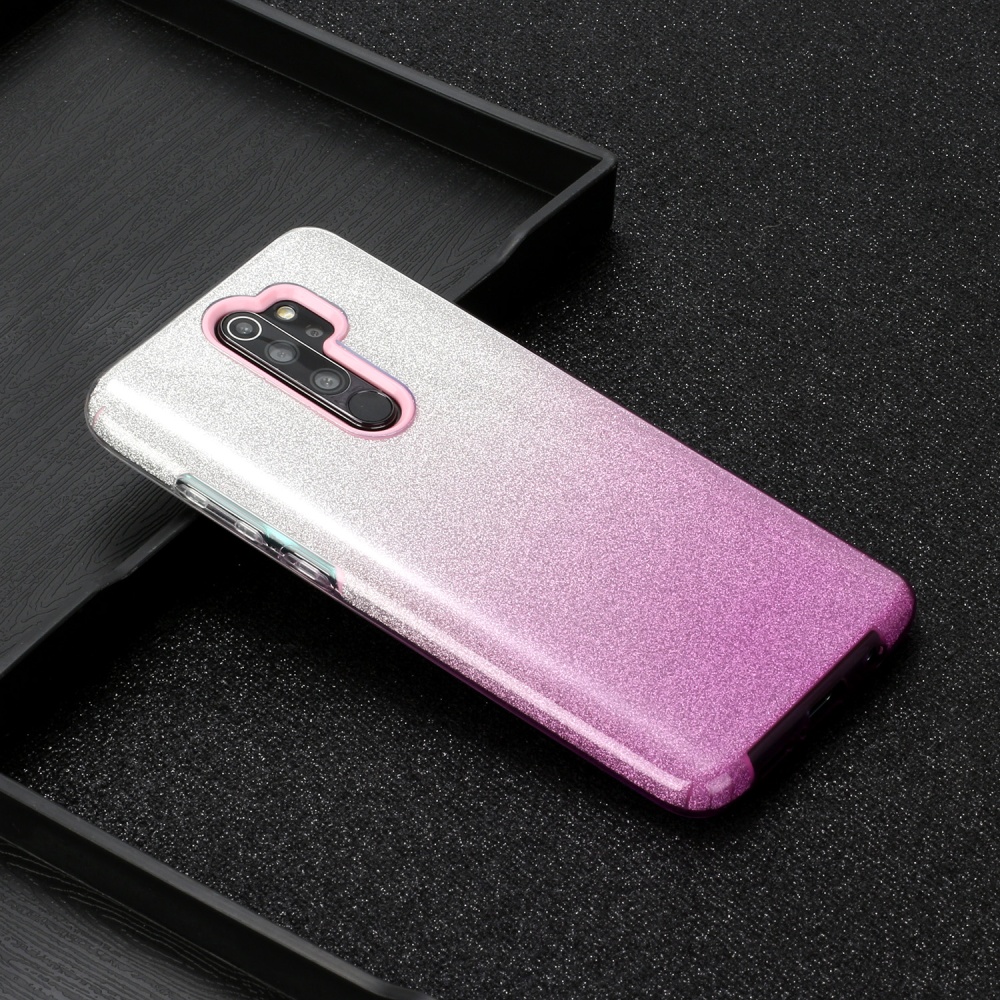 For OPPO Realme 5/Realme 5 Pro/A5 2020/A9 2020/A52/A92 Phone Case Gradient Color Glitter Powder Cover with Airbag Bracket purple - Image 2