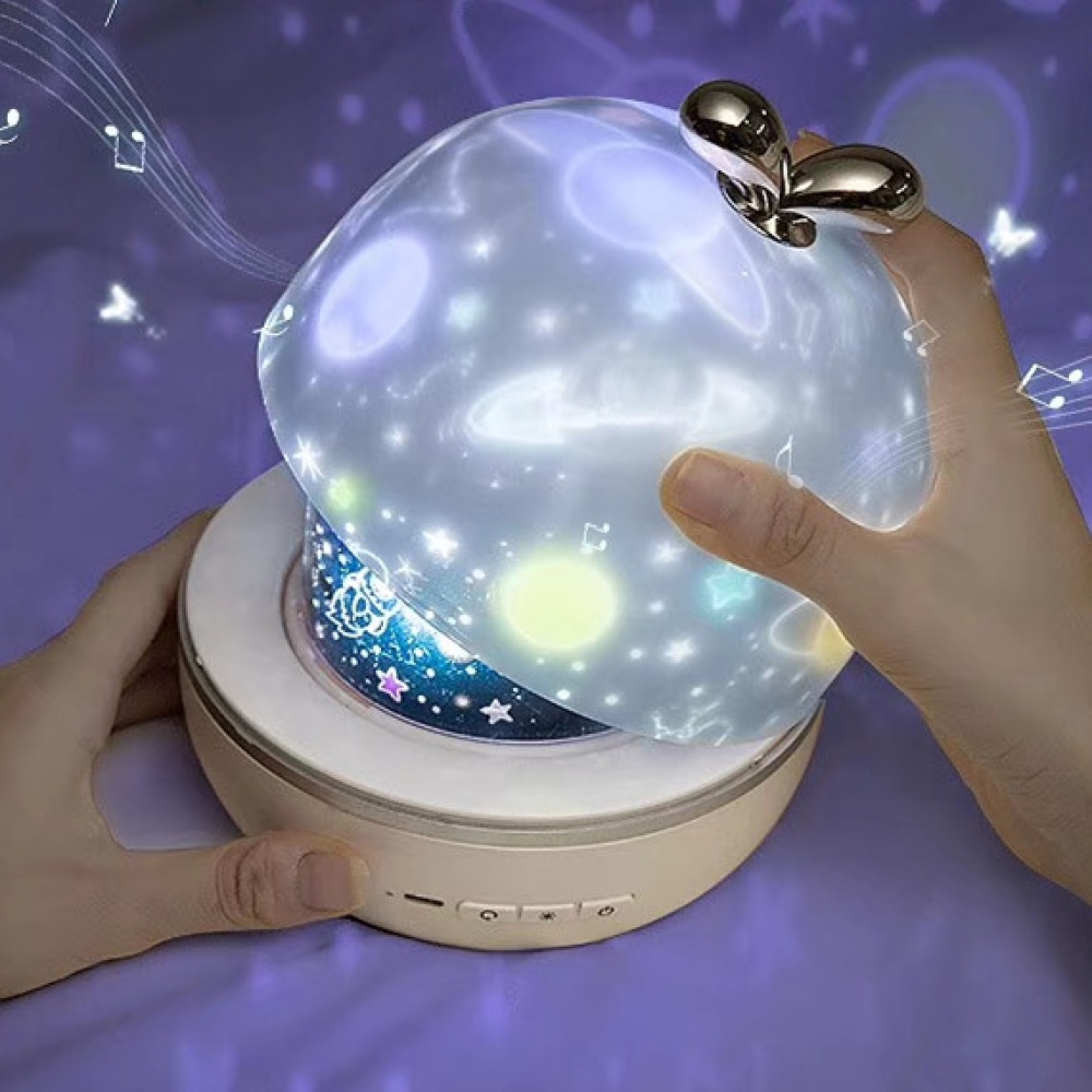 Universe Home Mini Projector Toy Glow in the Dark Stars Moon Sky Baby Sleeping Birthday Music Box Porjector Gift Use Transparent